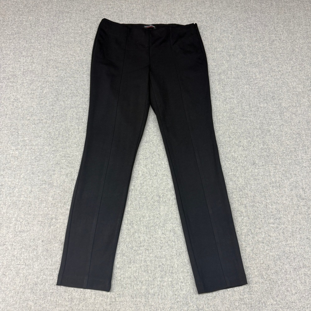 Dalia Collection Dress Pants Size 8 Black Modern Fit Side Zip Stretch Trousers